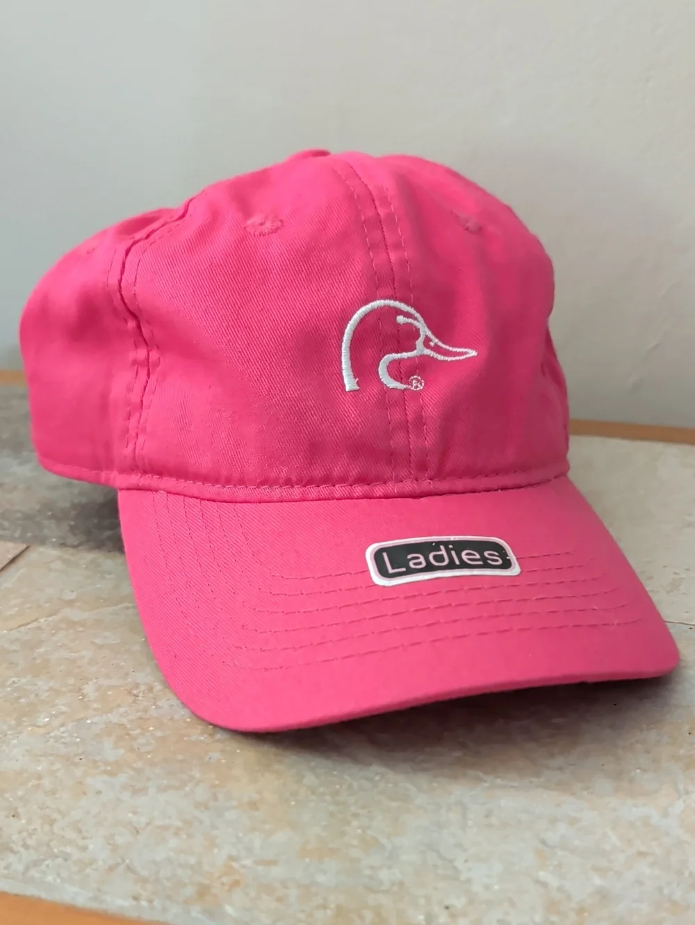 Hot Pink Ladies Ducks Unlimited Logo Baseball Cap Embroidery